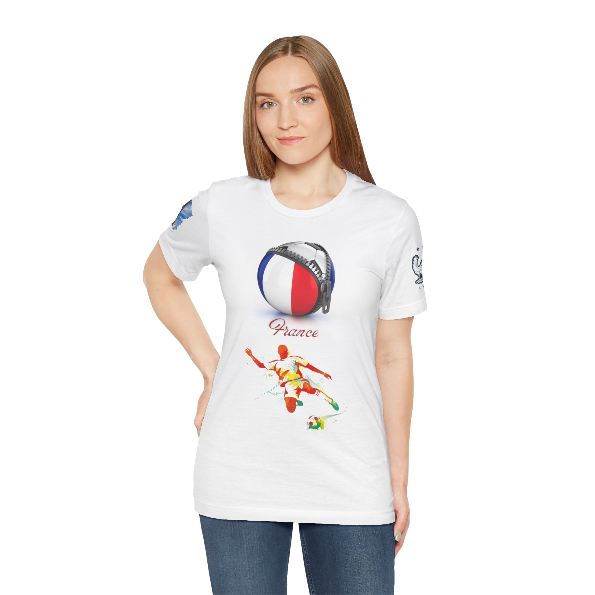 France Zipper Football Tee