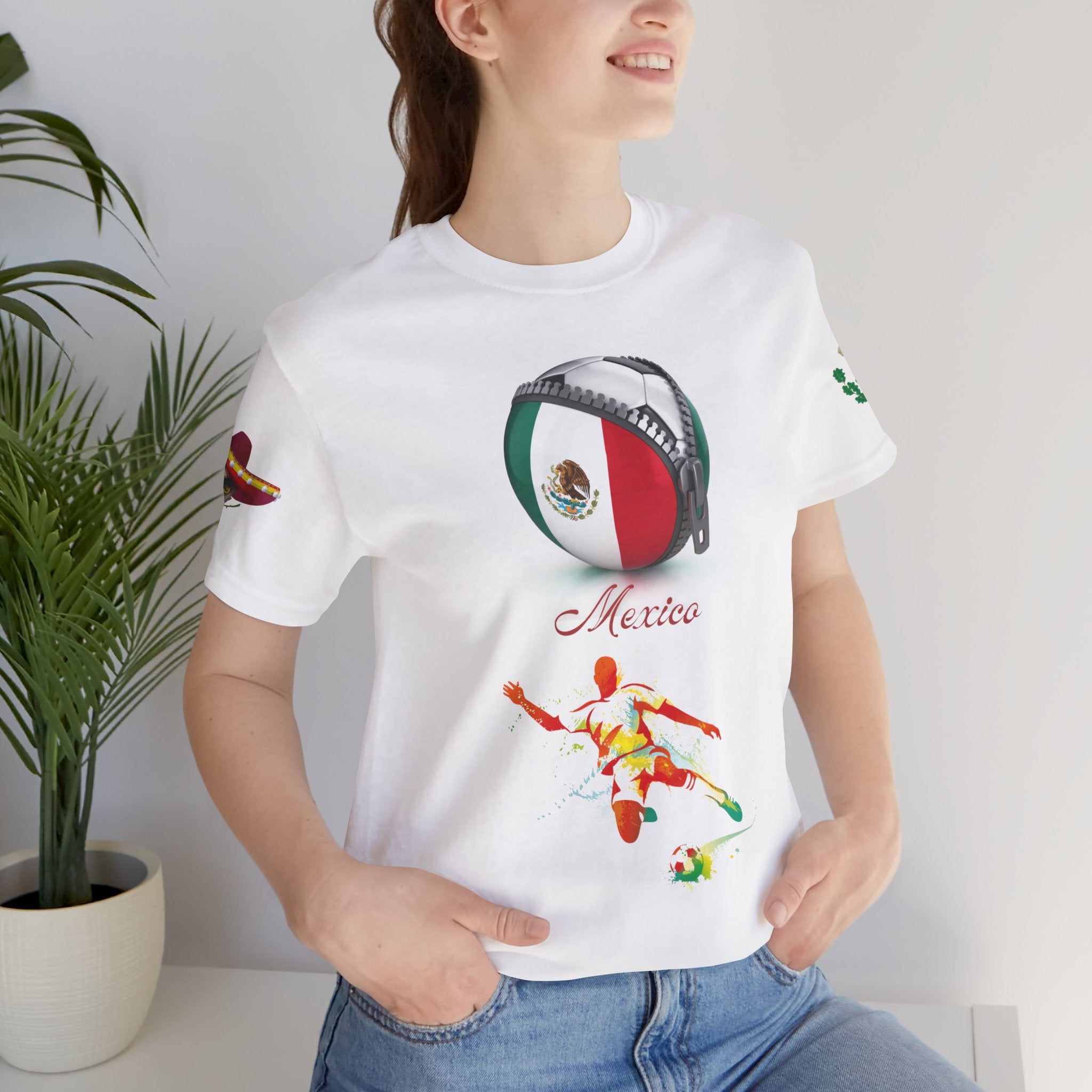 Mexico Zipper Football Tee