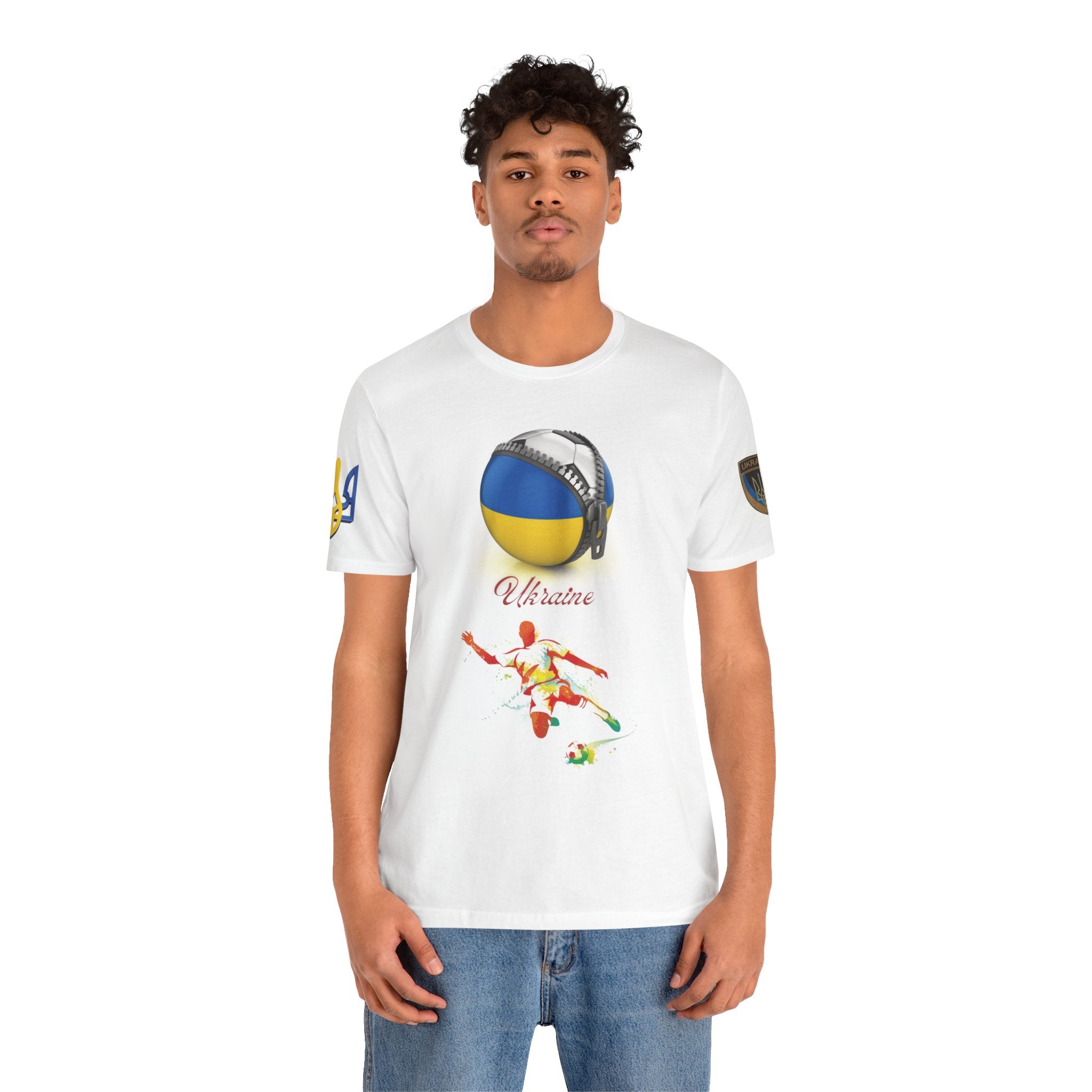 Ukraine Zipper Football Tee