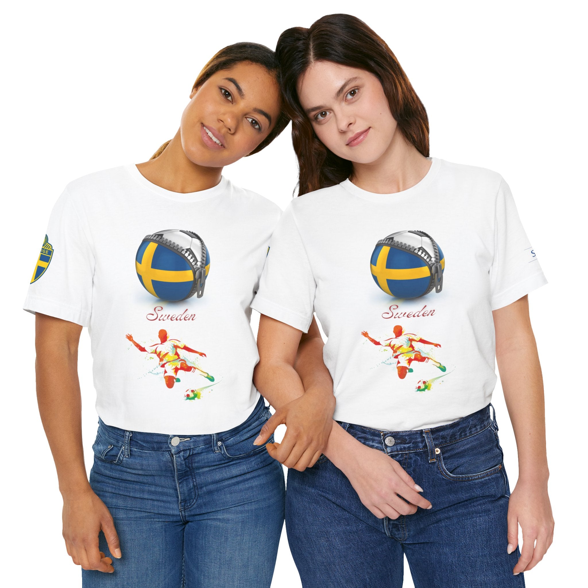 Sweden Zipper Football Tee