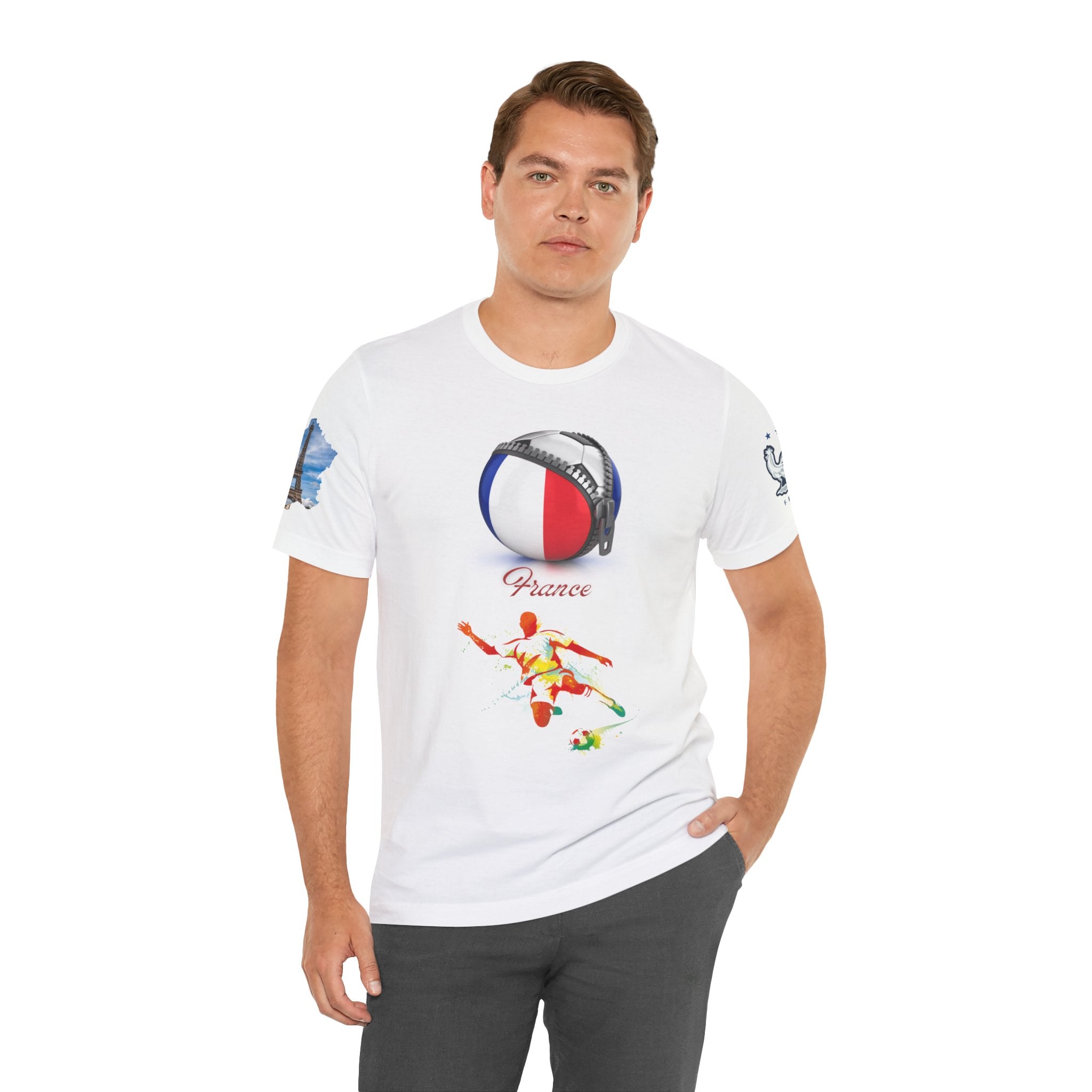 France Zipper Football Tee