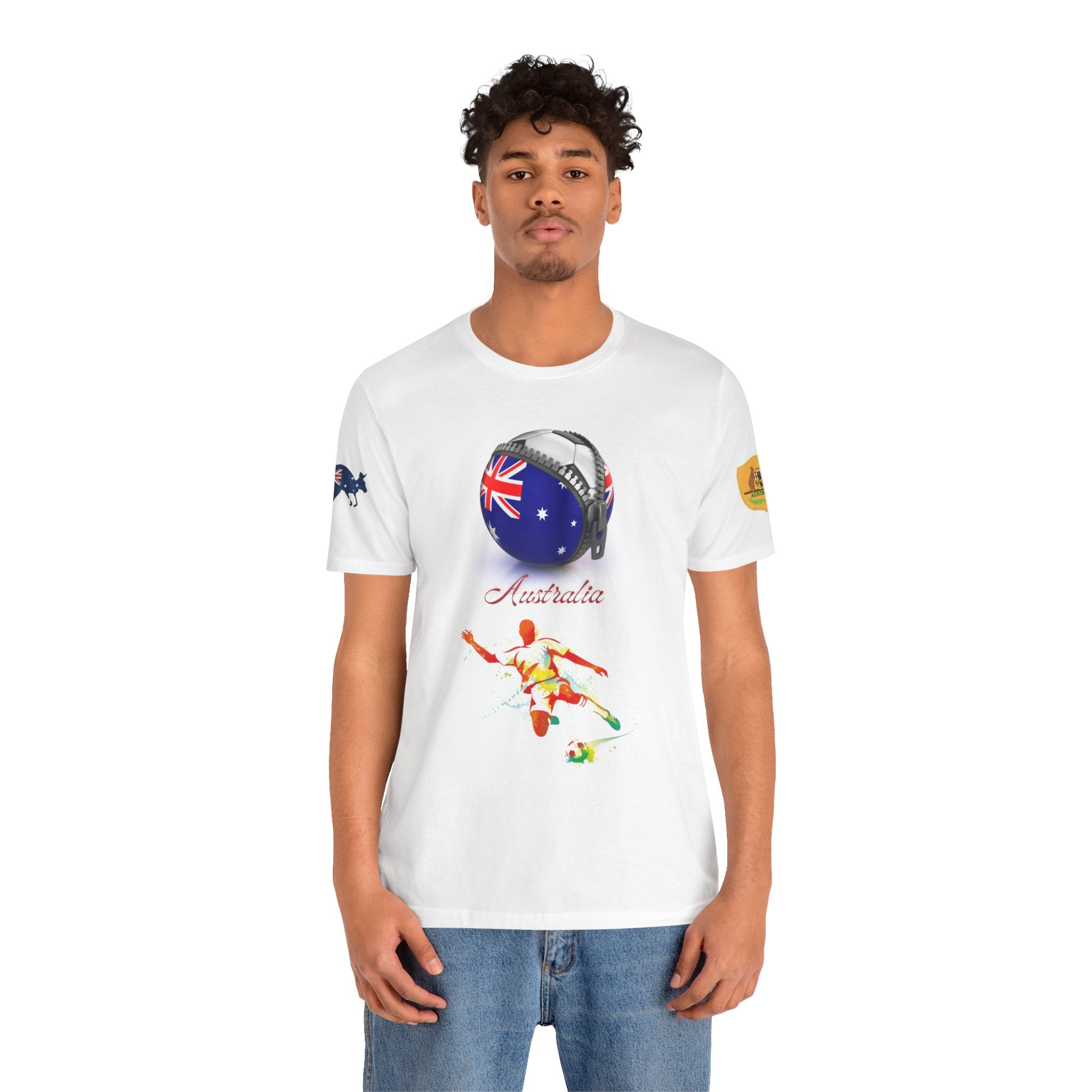 Australia Zipper Football Tee