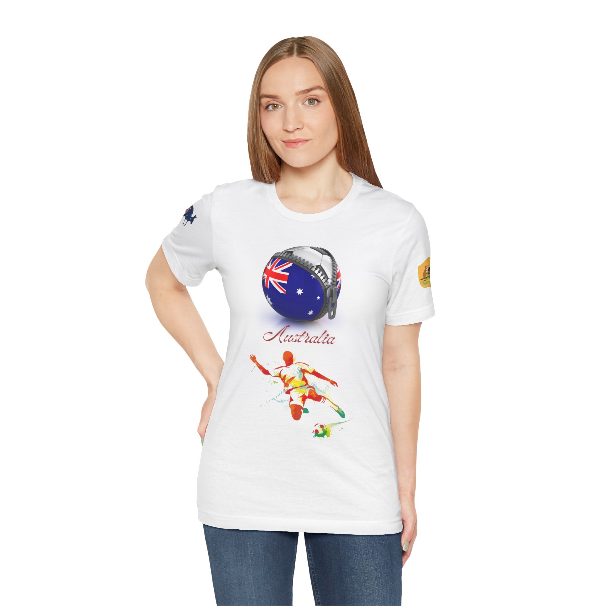 Australia Zipper Football Tee