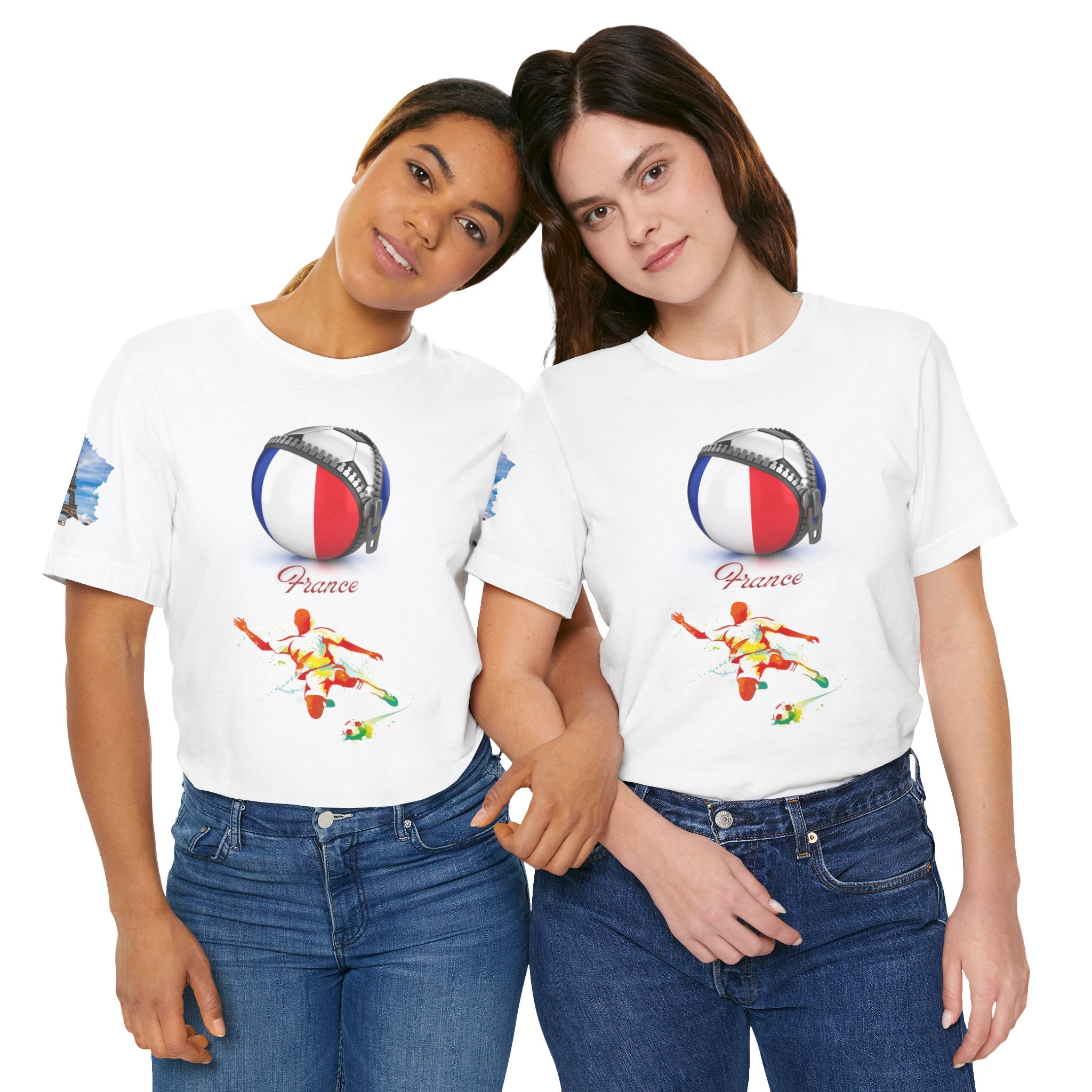 France Zipper Football Tee