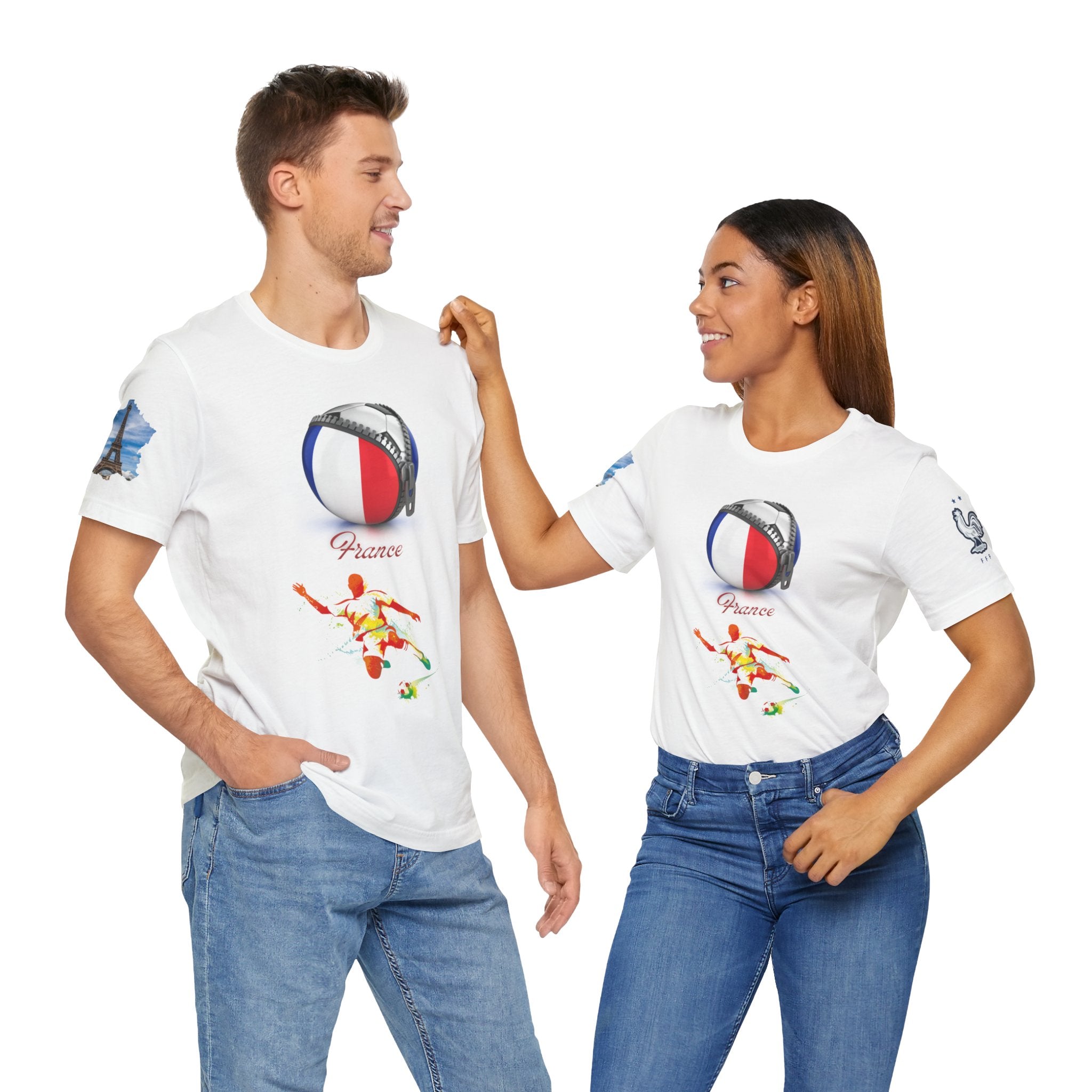 France Zipper Football Tee