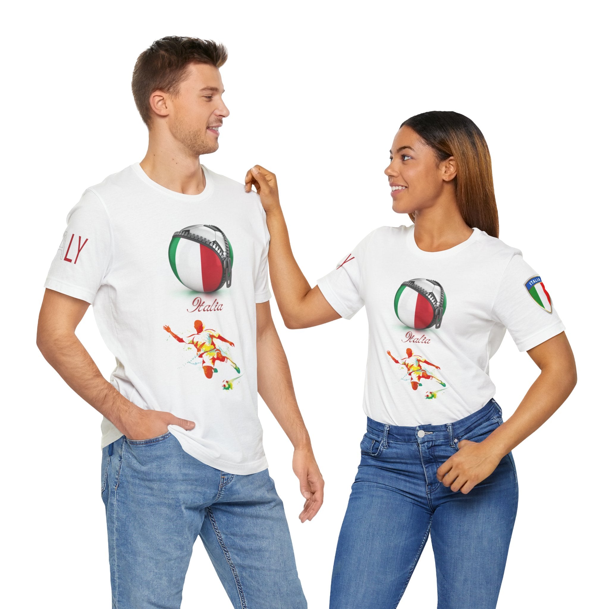 Italy Zipper Football Tee