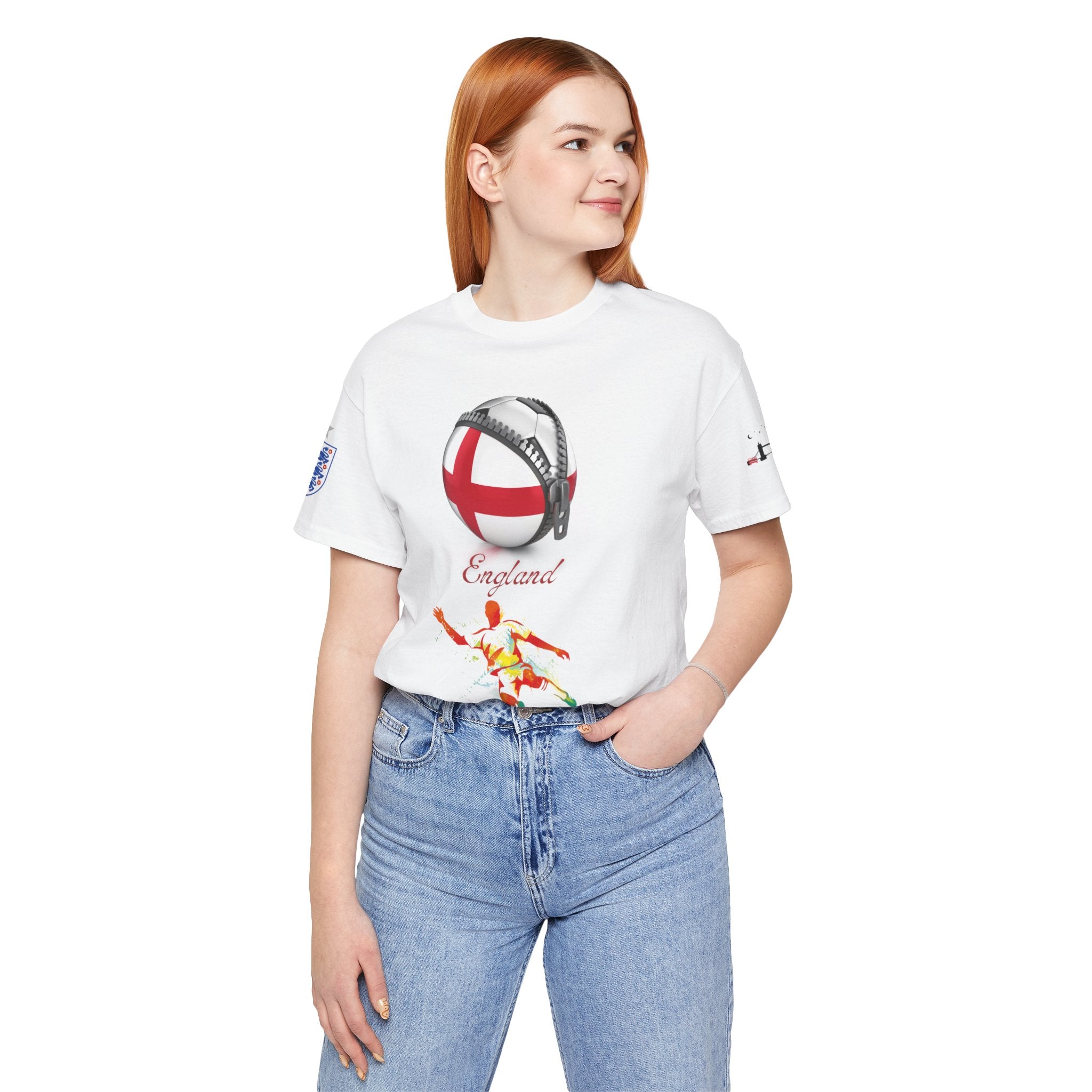 England Zipper Football Tee