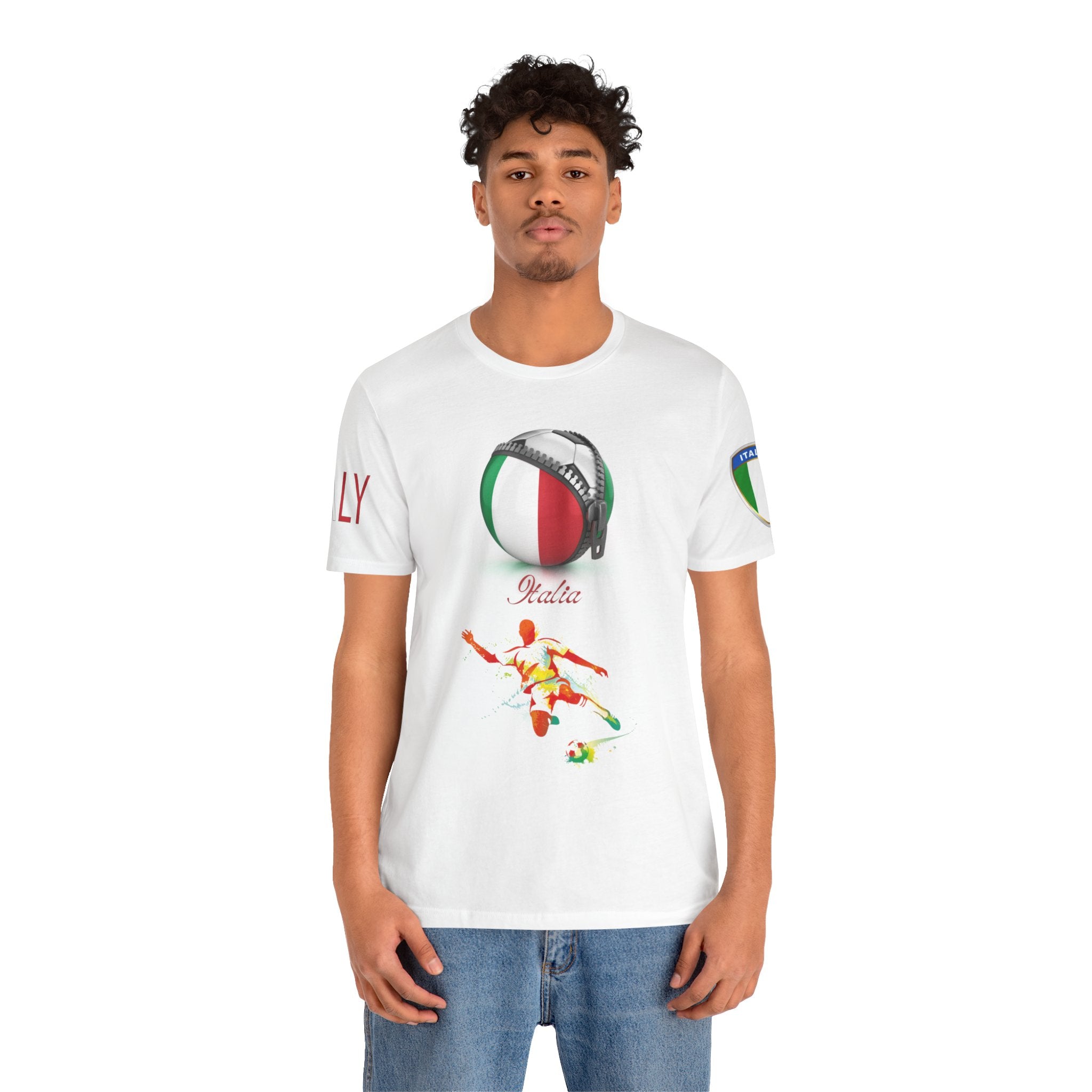 Italy Zipper Football Tee