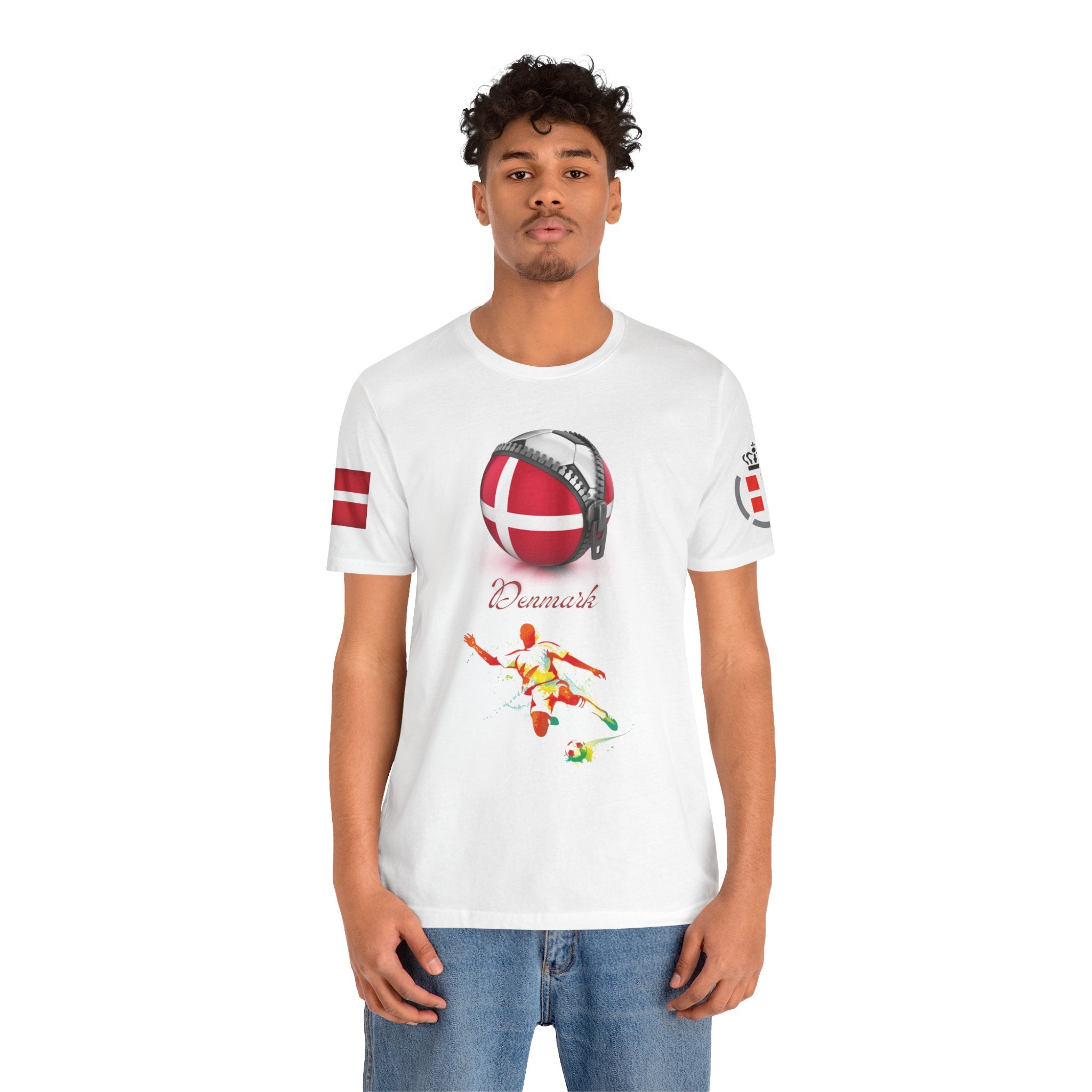 Denmark Zipper Football Tee