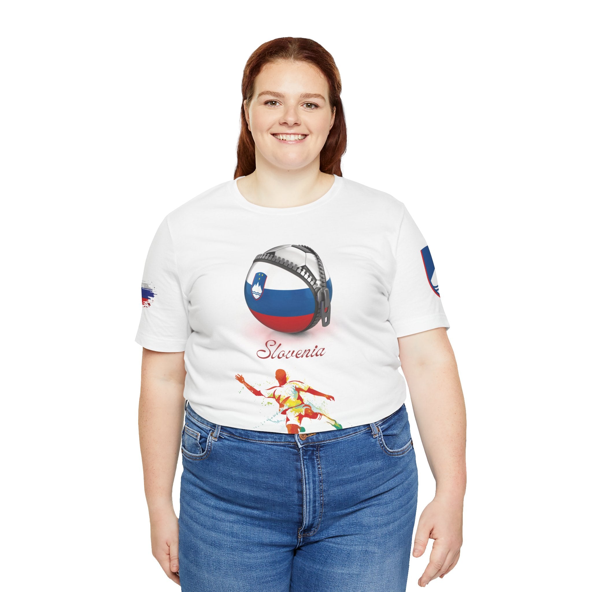 Slovenia Zipper Football Tee