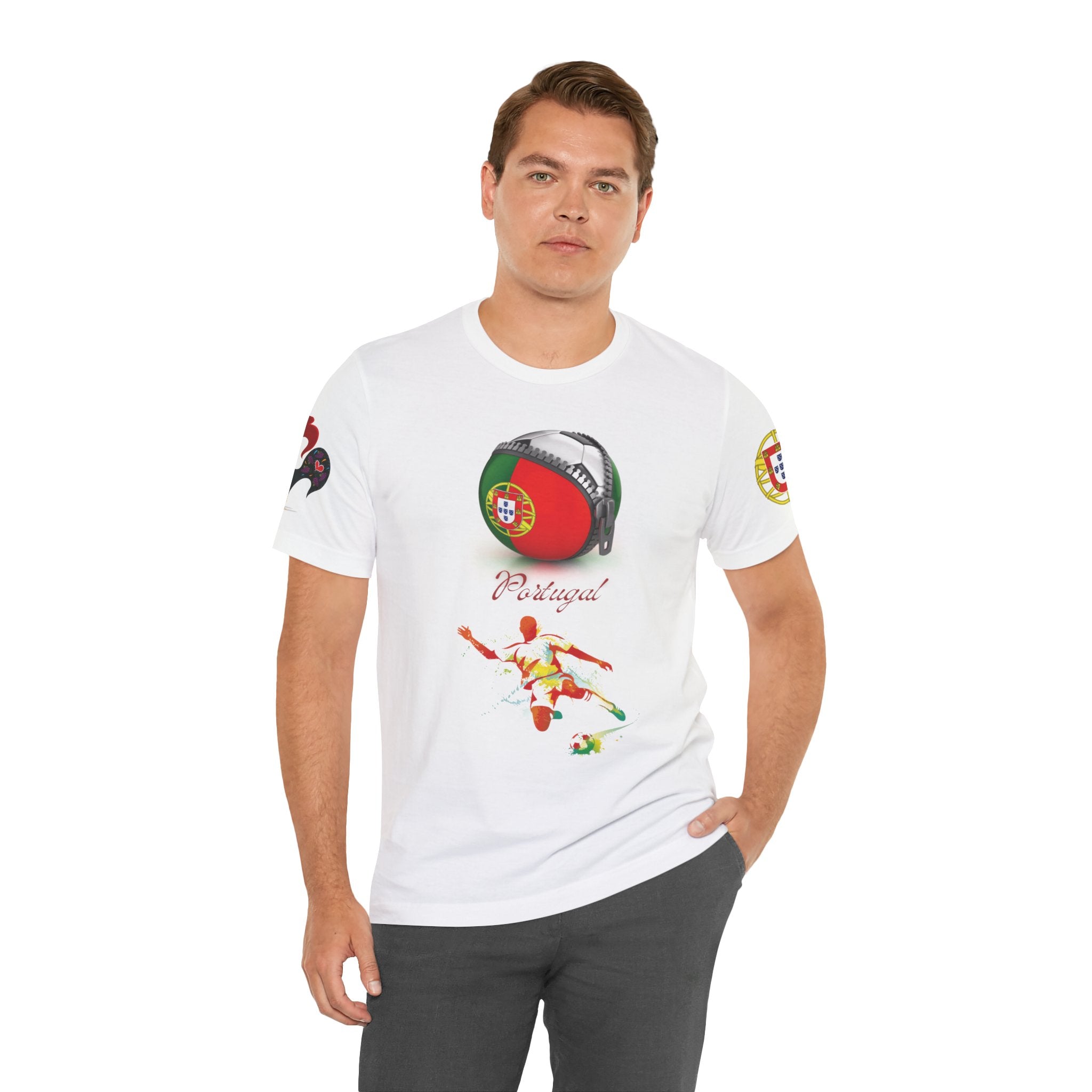 Portugal Zipper Football Tee