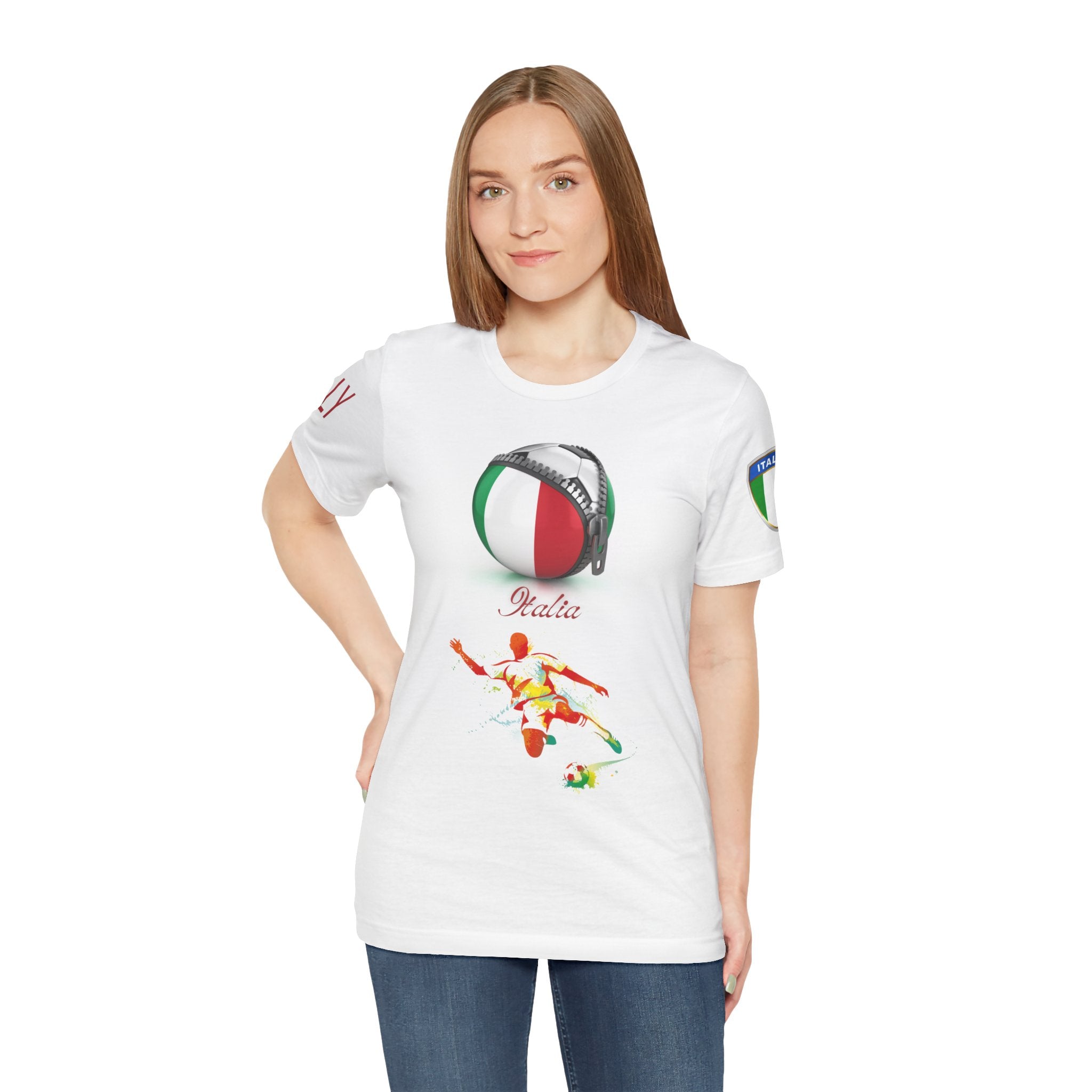 Italy Zipper Football Tee