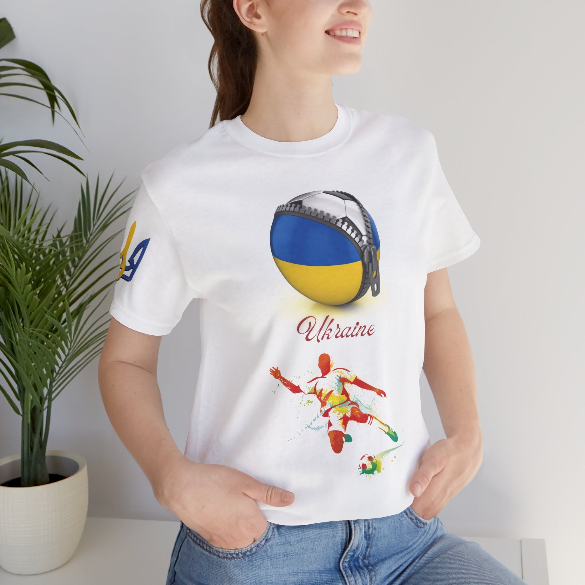 Ukraine Zipper Football Tee