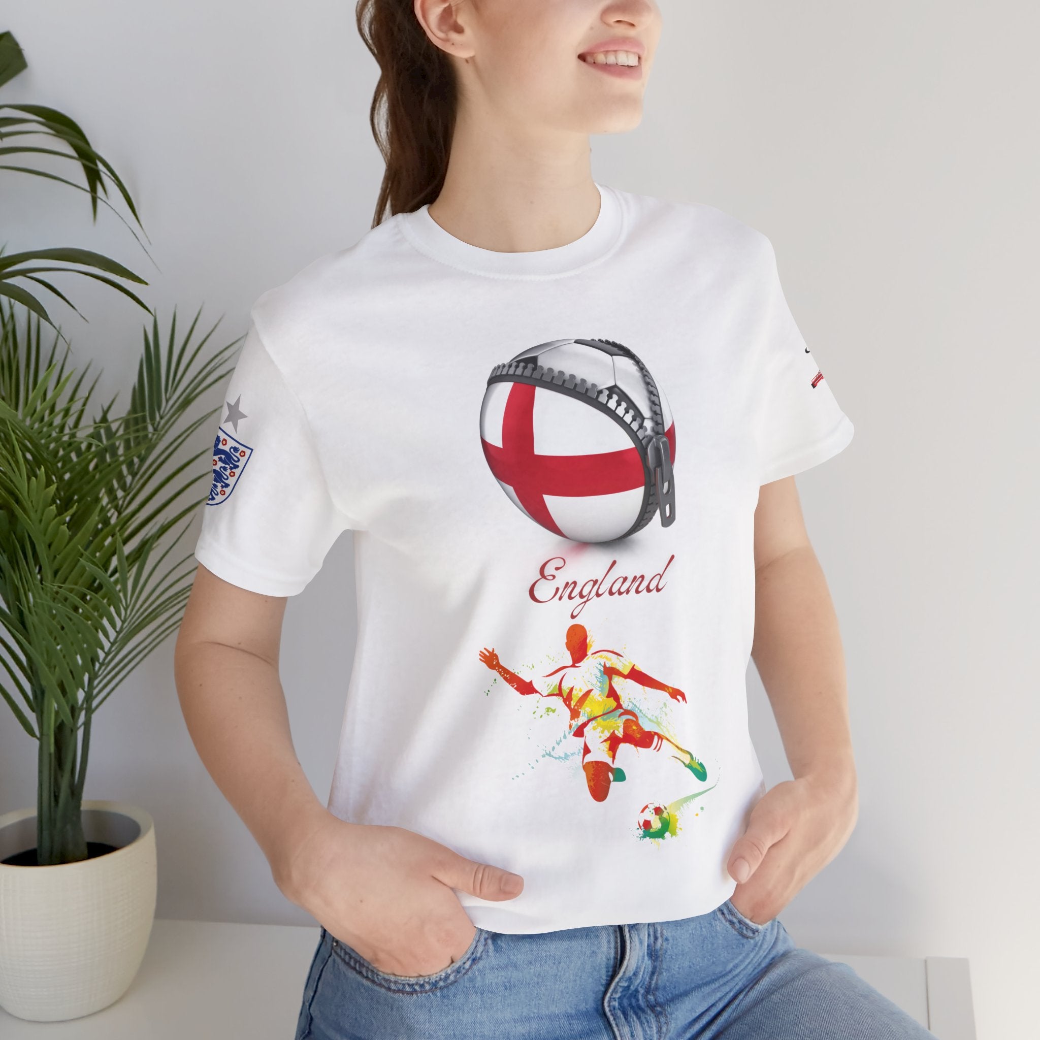 England Zipper Football Tee