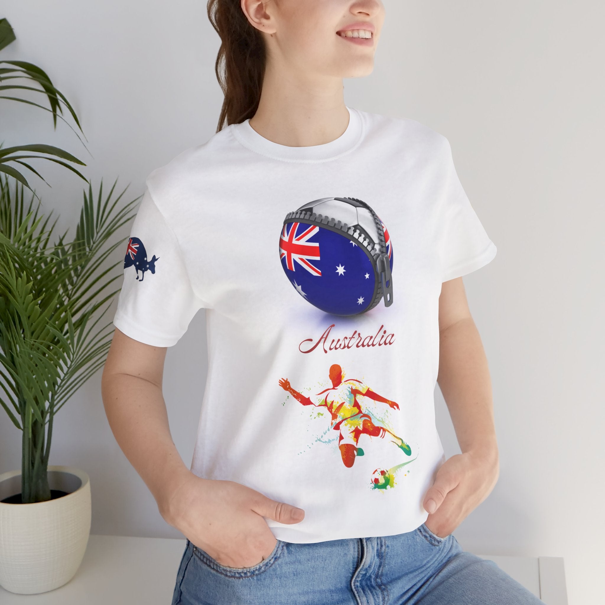 Australia Zipper Football Tee