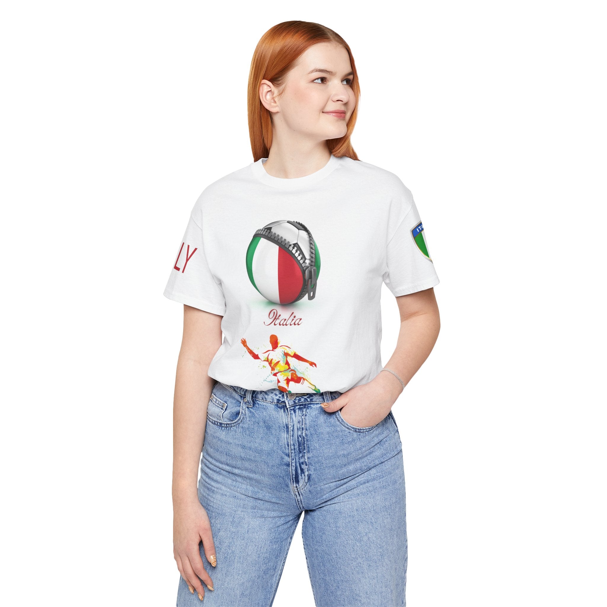 Italy Zipper Football Tee