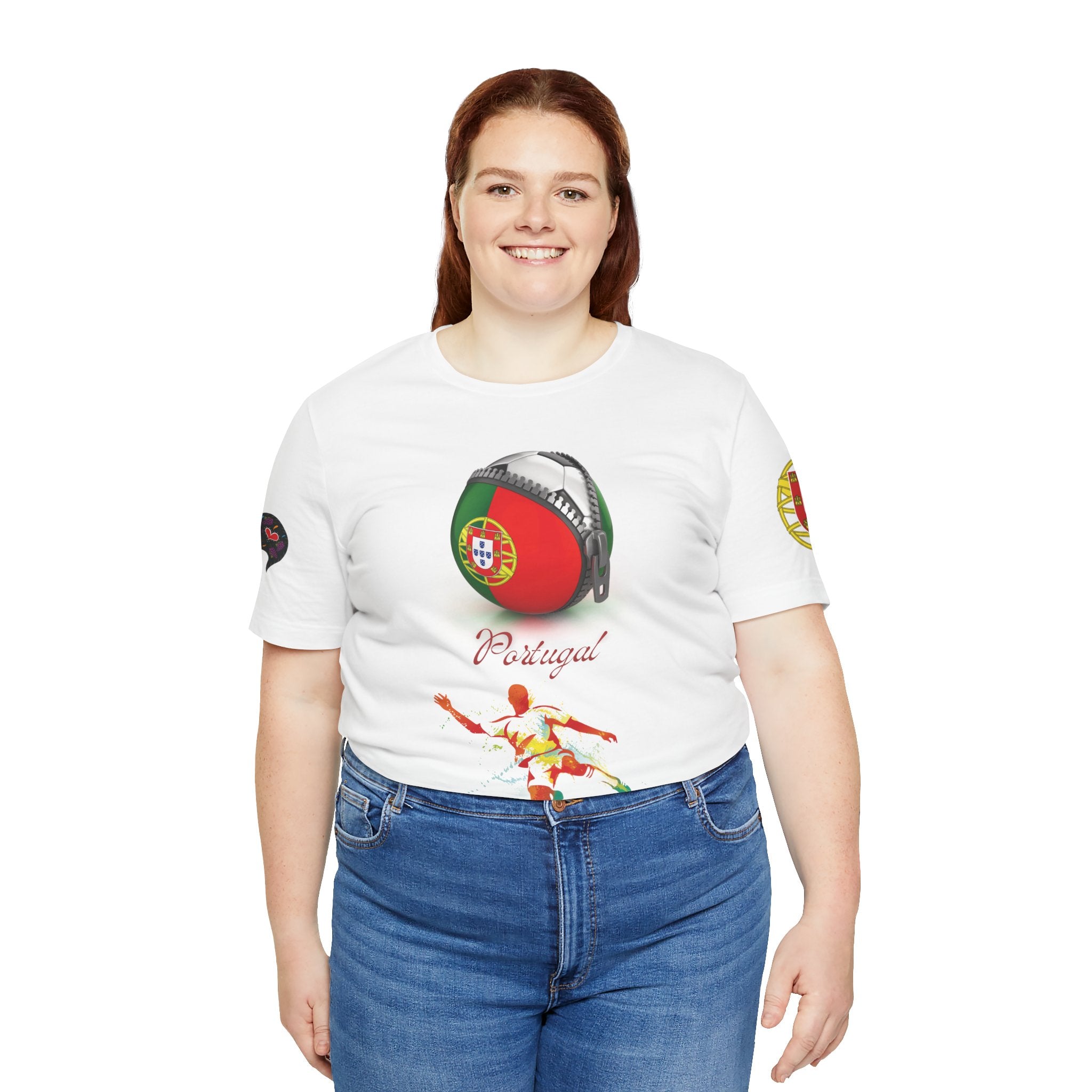 Portugal Zipper Football Tee