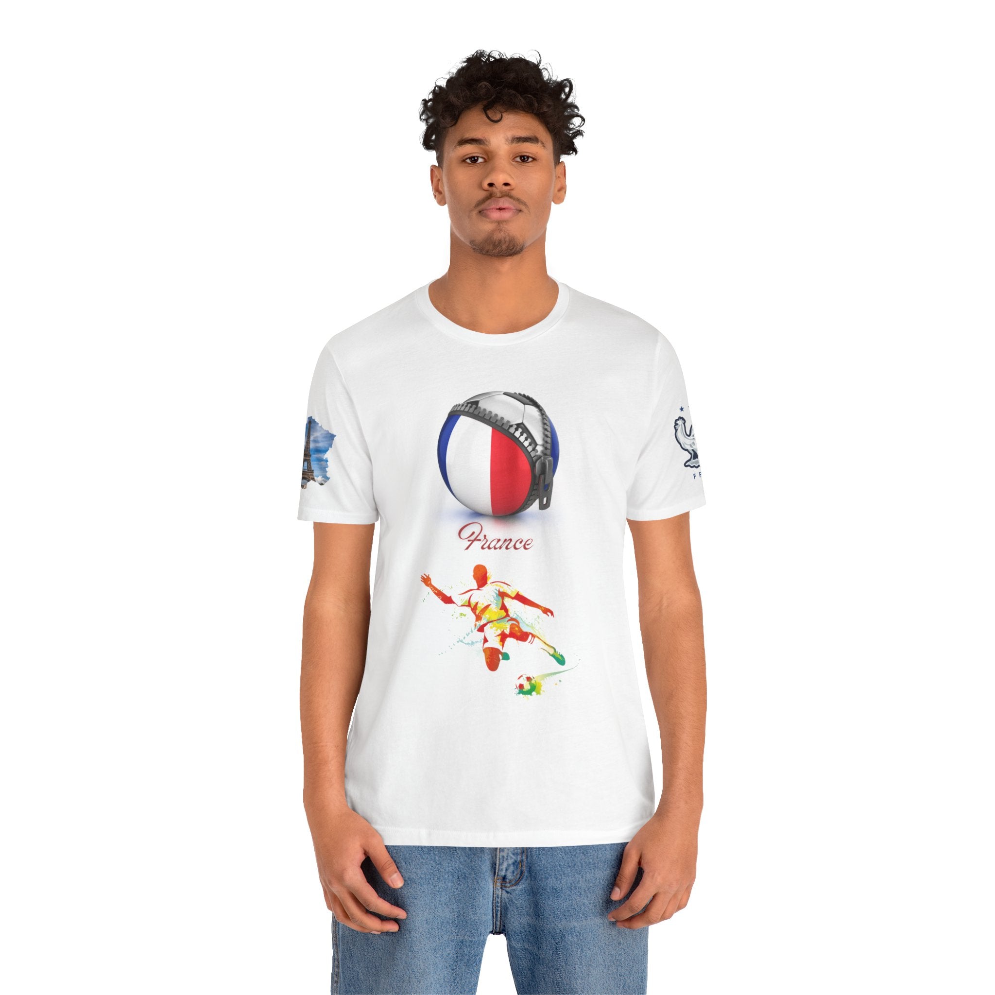 France Zipper Football Tee