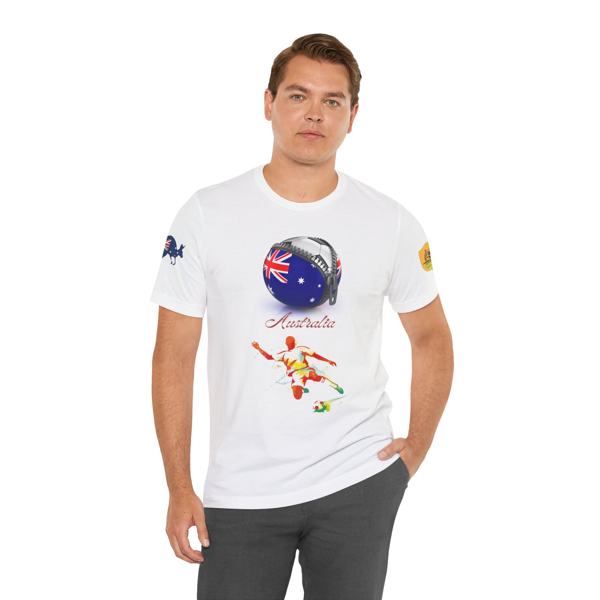 Australia Zipper Football Tee