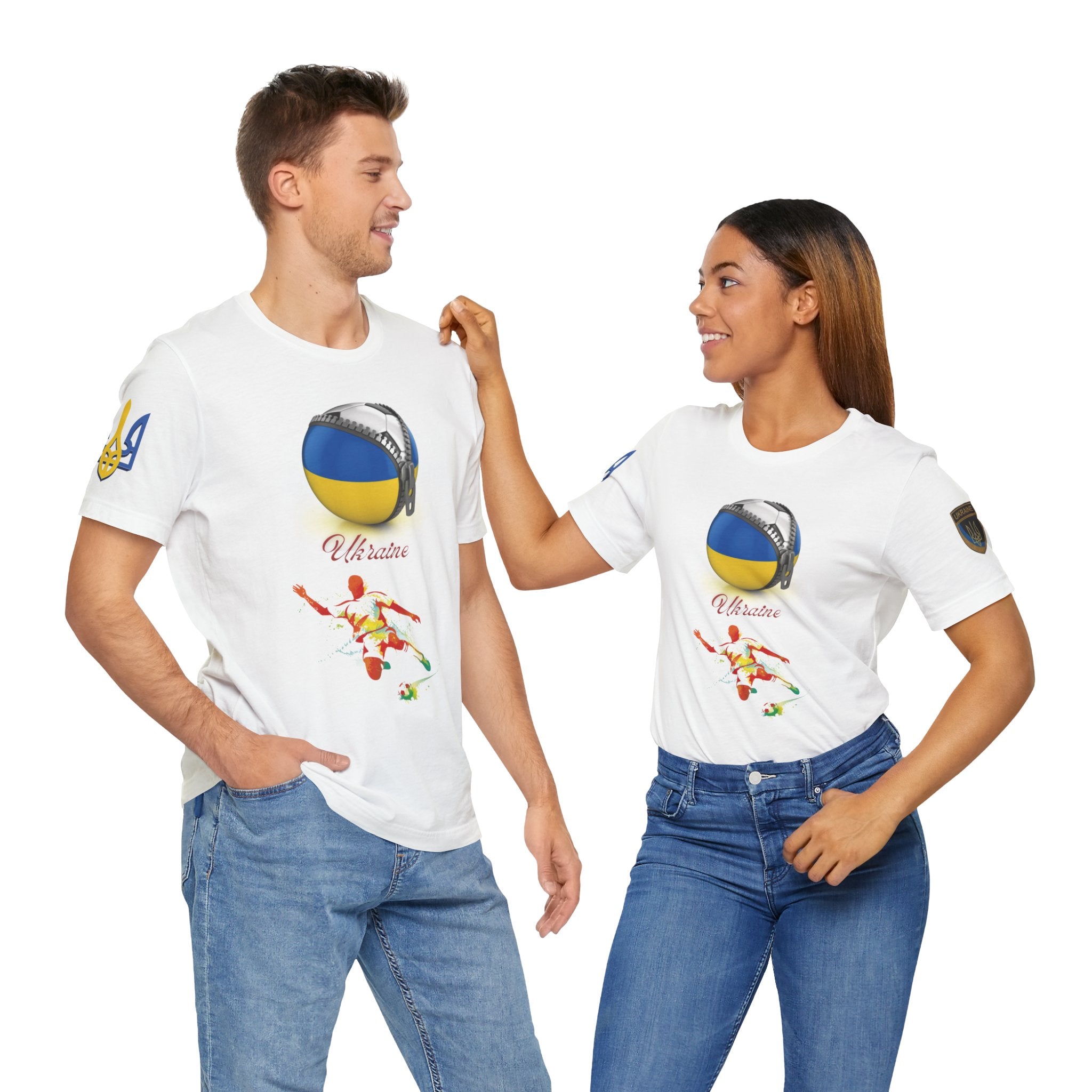 Ukraine Zipper Football Tee