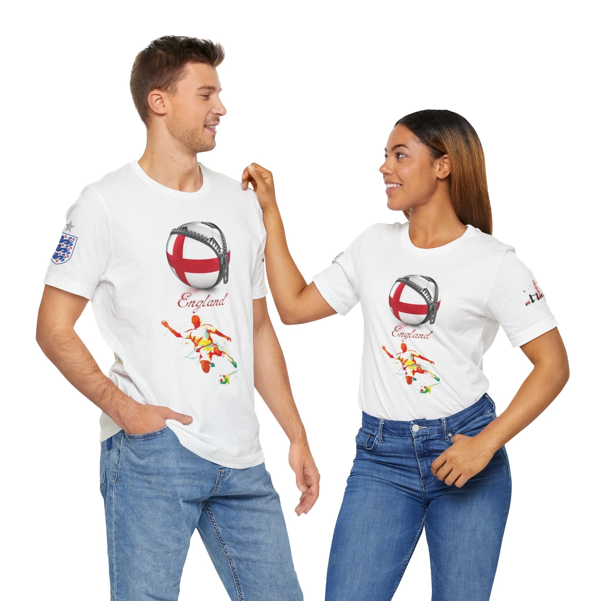 England Zipper Football Tee