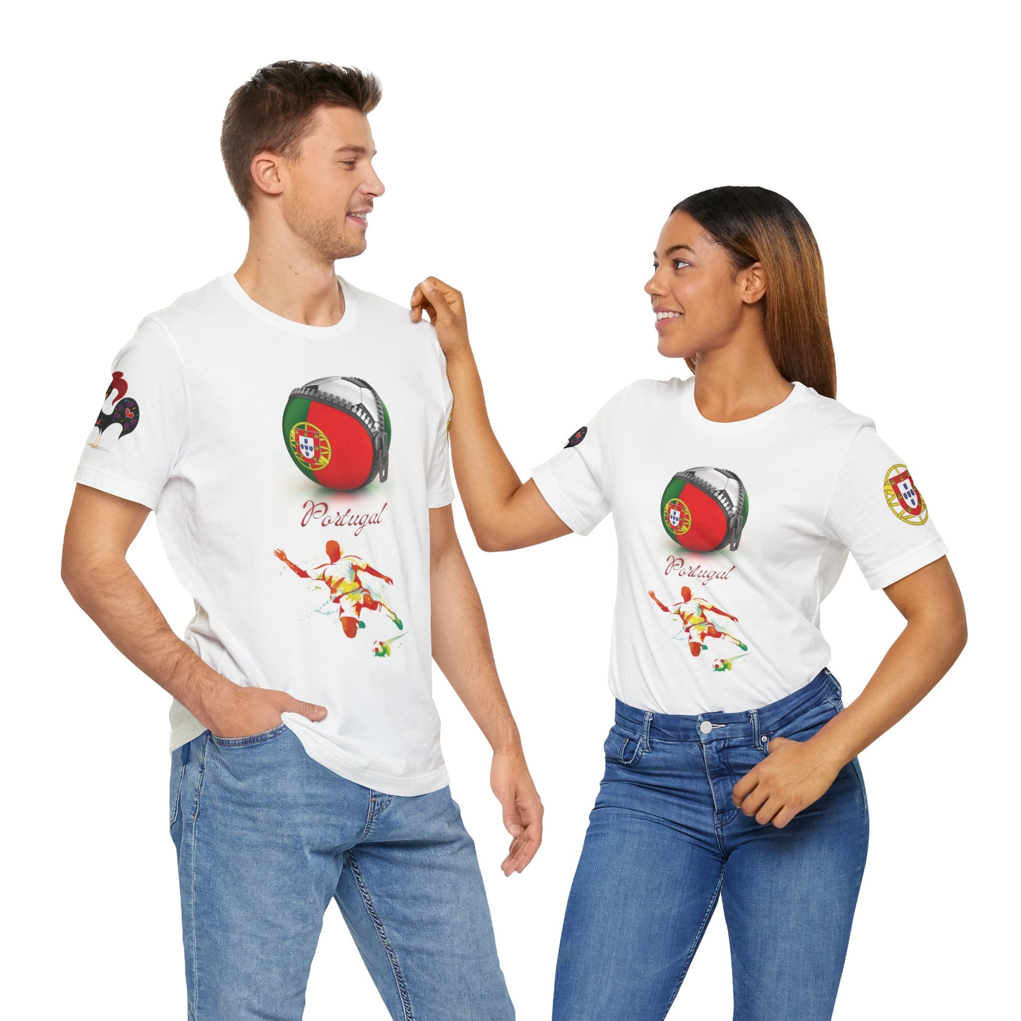 Portugal Zipper Football Tee