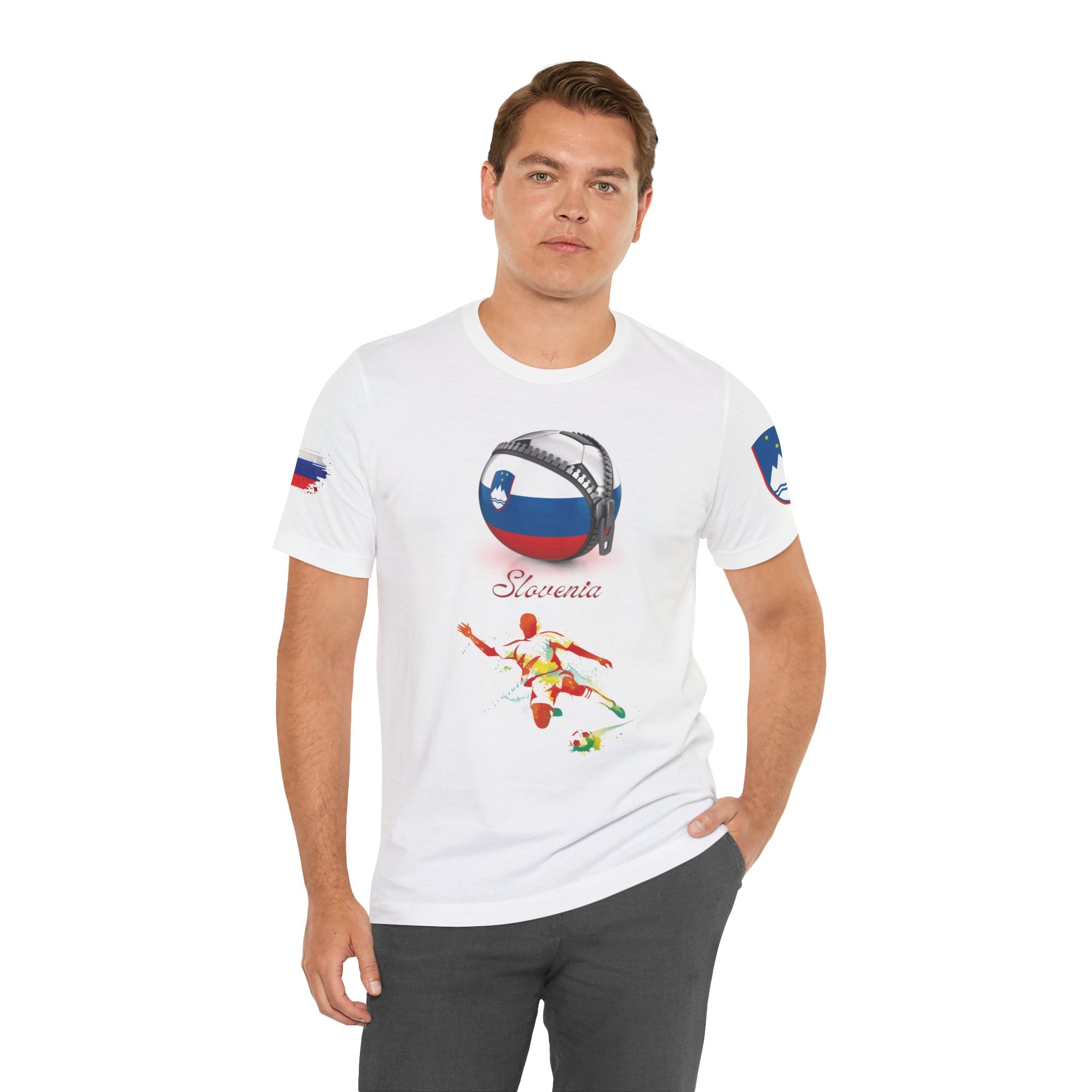 Slovenia Zipper Football Tee