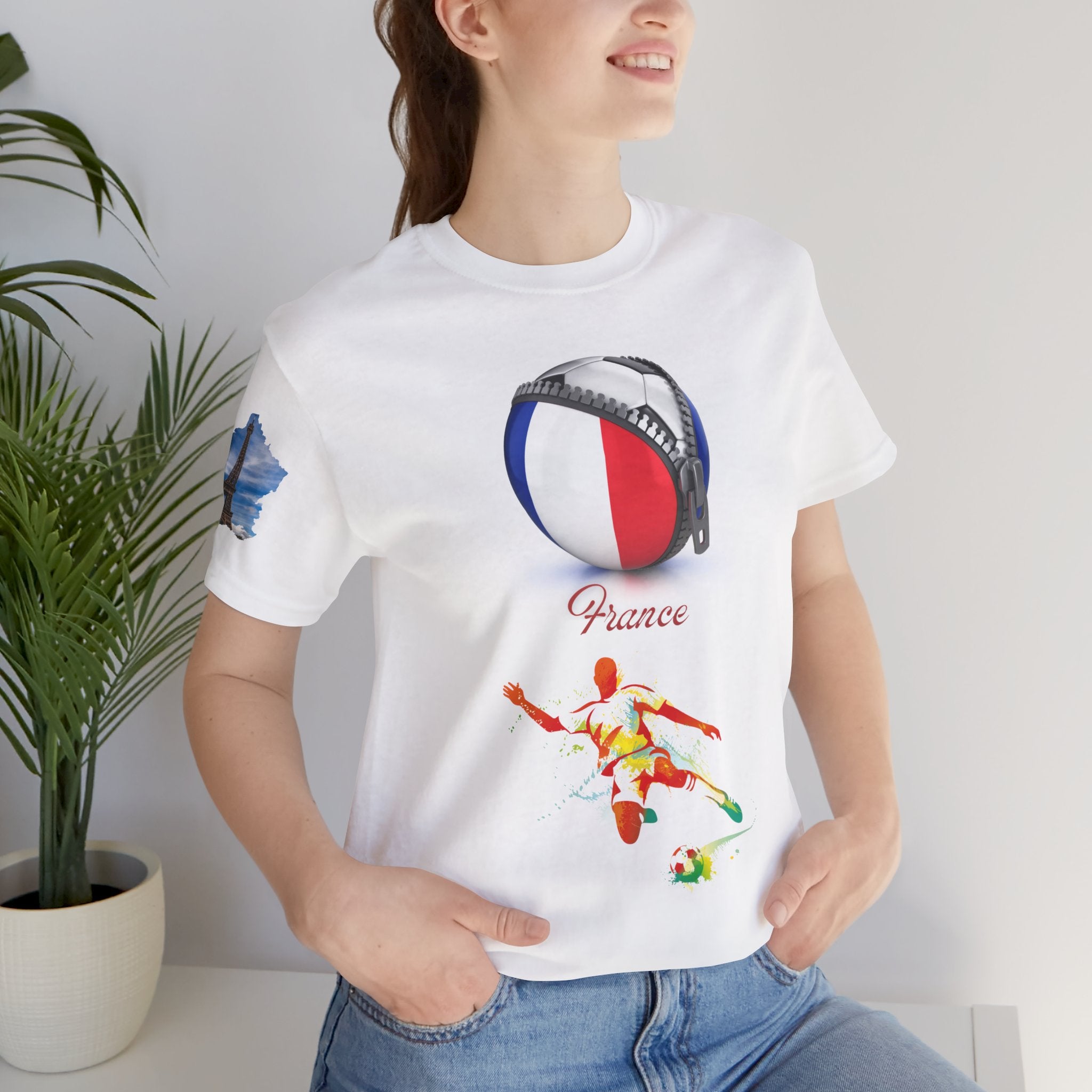 France Zipper Football Tee