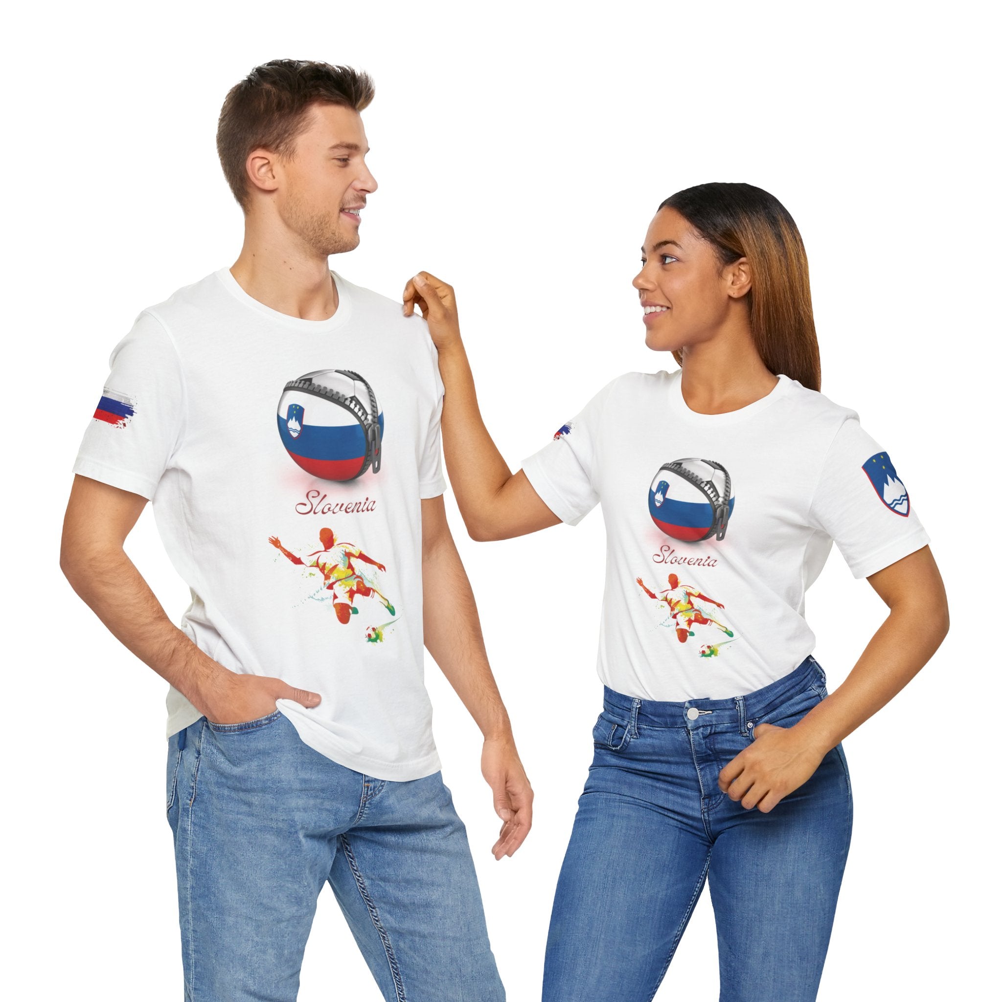 Slovenia Zipper Football Tee