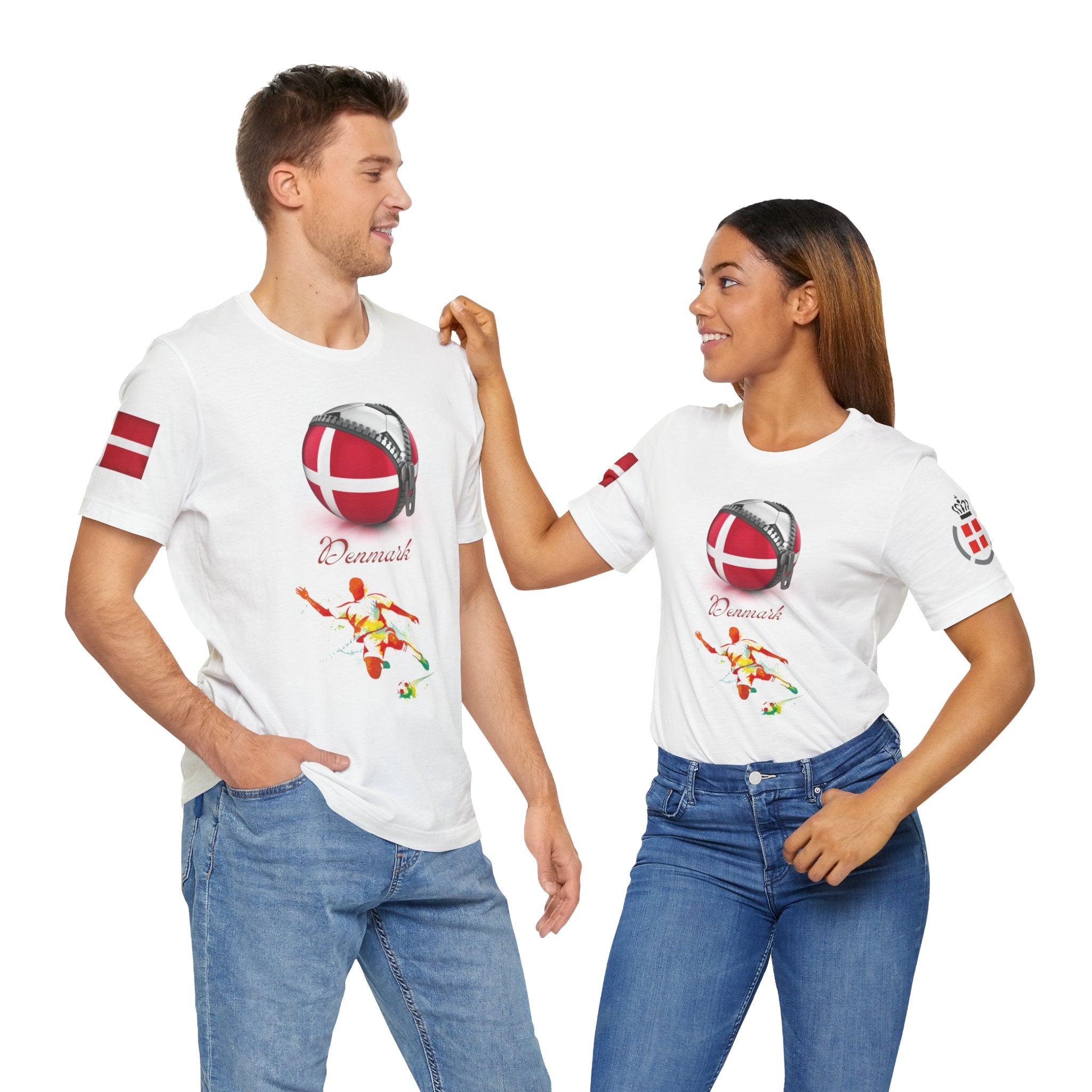 Denmark Zipper Football Tee