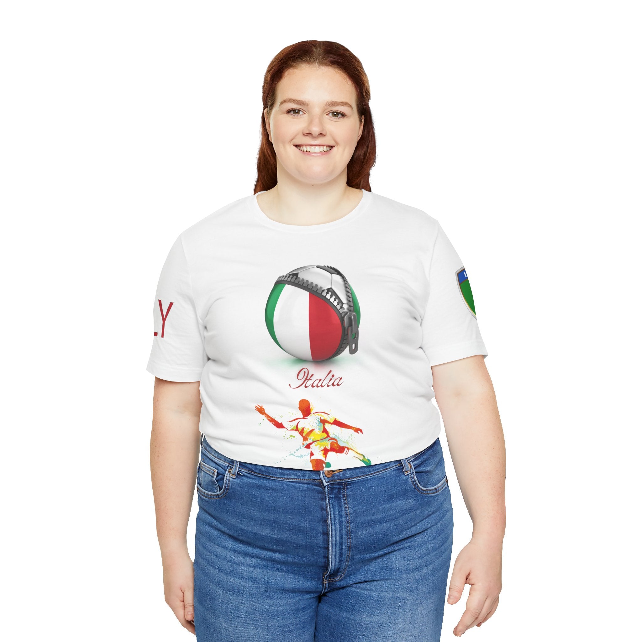 Italy Zipper Football Tee