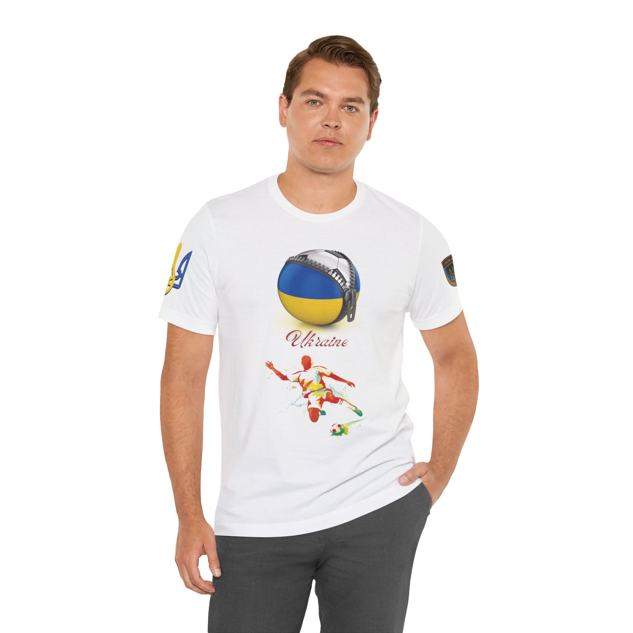 Ukraine Zipper Football Tee