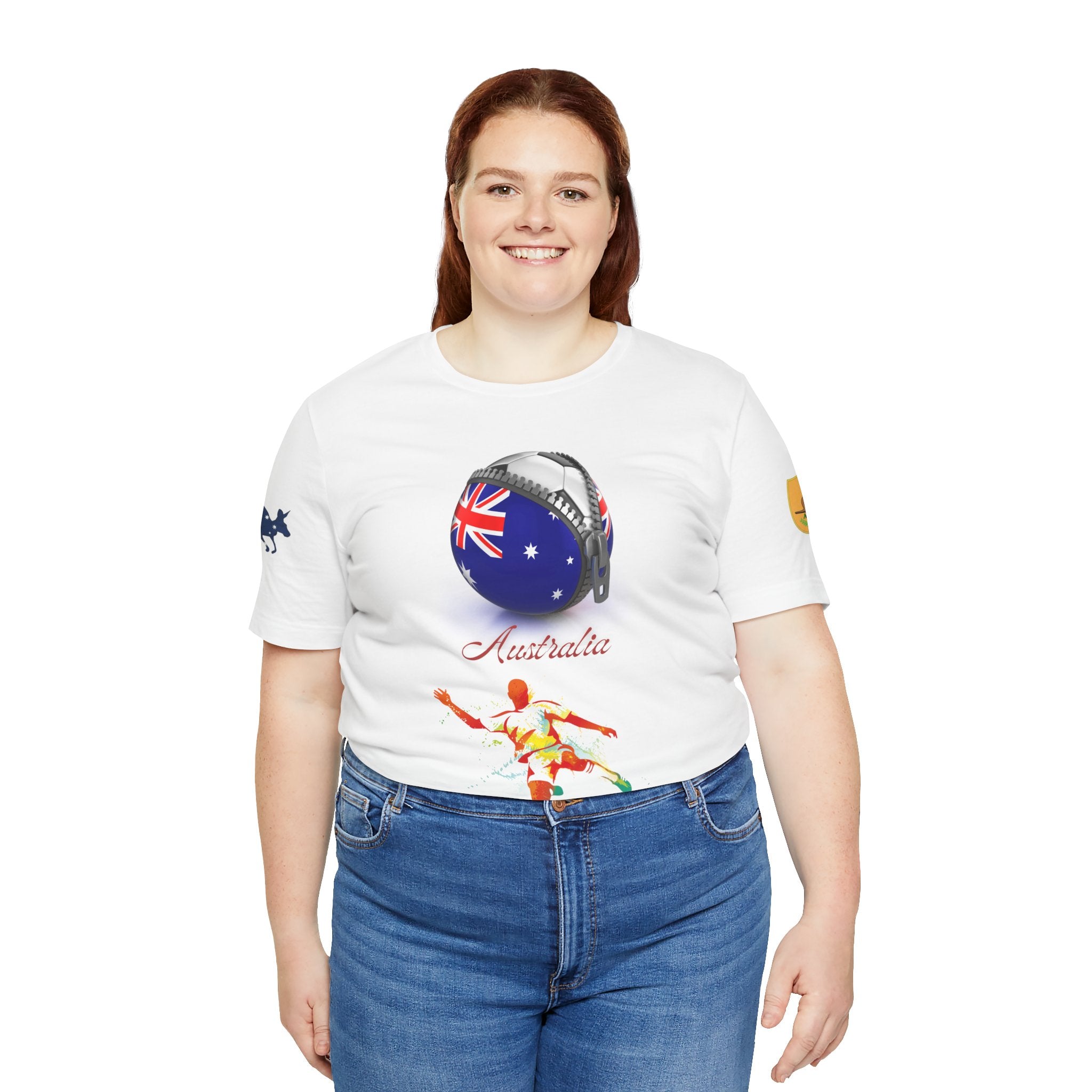 Australia Zipper Football Tee