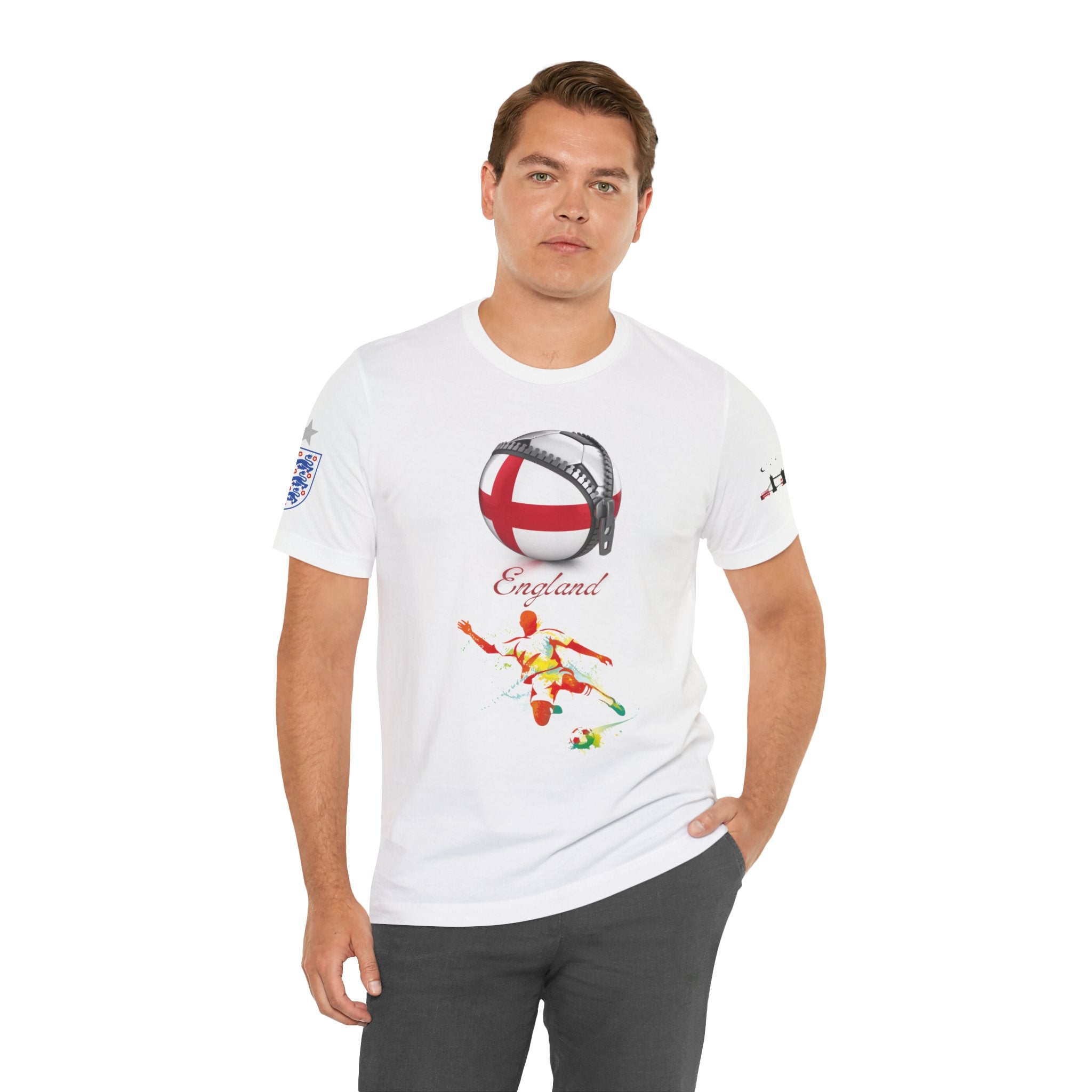 England Zipper Football Tee